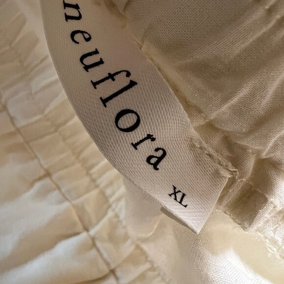 Neuflora Delphi Skirt Cream Embroidered Eyelet Boho Cottagecore Size XL - Picture 2 of 7